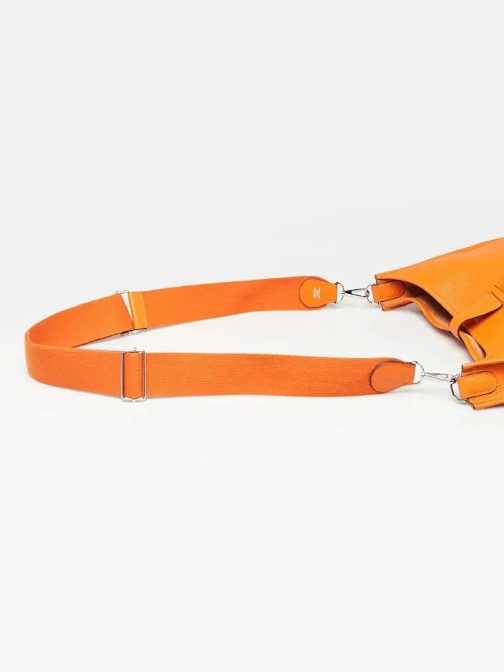 Hermes Orange Clemence Leather Evelyne GM III Bag